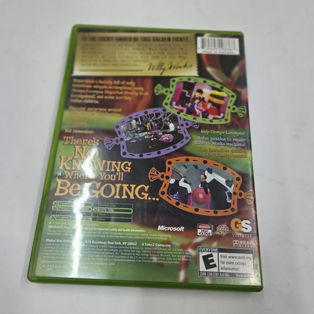 Charlie and the Chocolate Factory Microsoft Xbox Original Game Complete CIB CIB